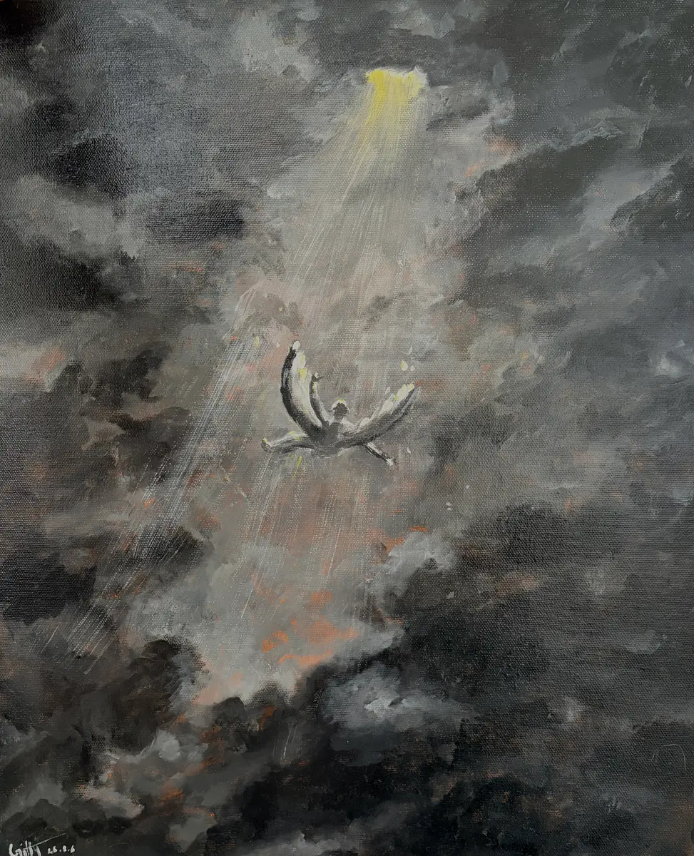 Falling angel - Akryl - Abstract Expressionism - 40×50 cm av G E T T I