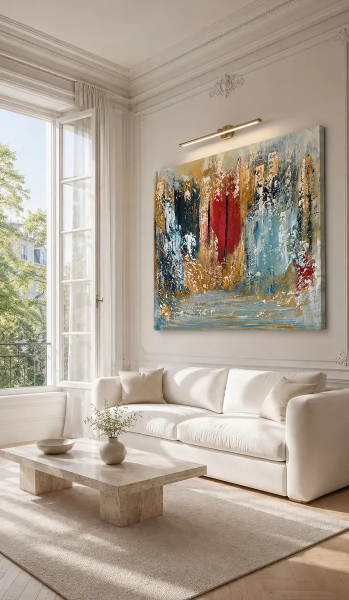 Mitt i allt - Akryl - Abstract - 120×100 cm av Johanna Odder