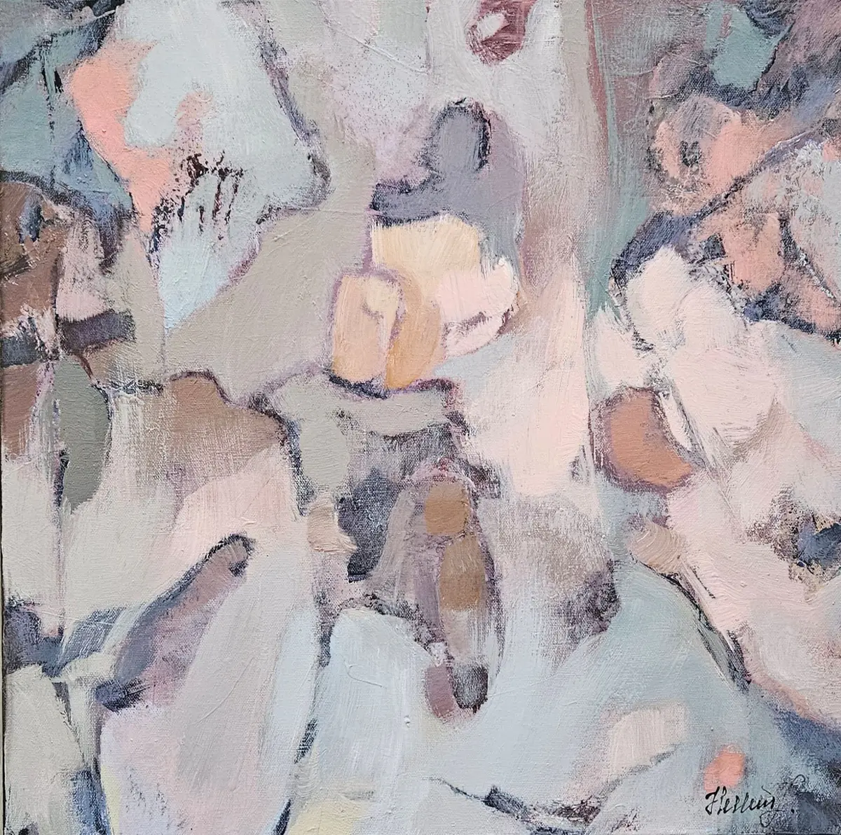 The Possibility of Meaning - Akryl - Abstract Expressionism - 50×50 cm av Tatiana Hellum