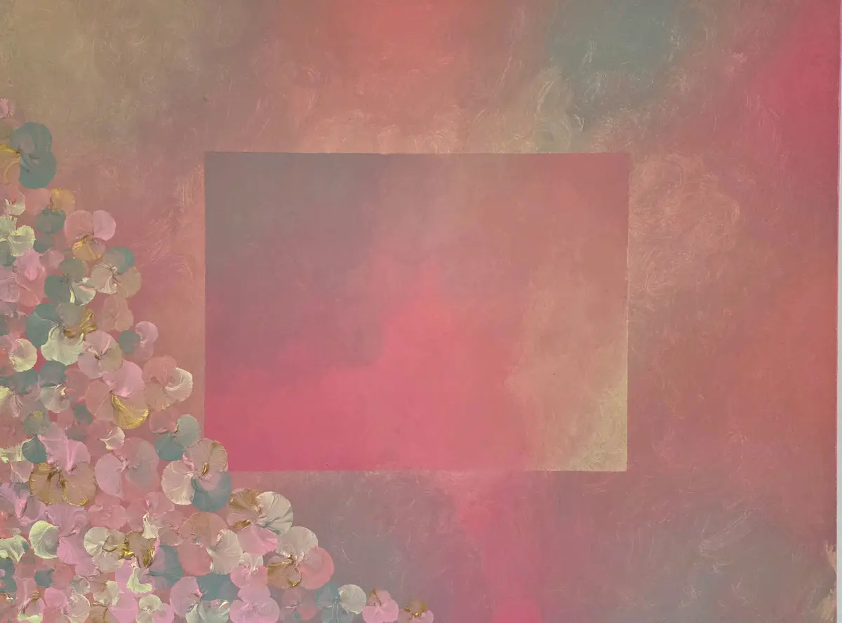 Et sted at blomstre - Akryl - Abstract - 80×60 cm av Mlys Art