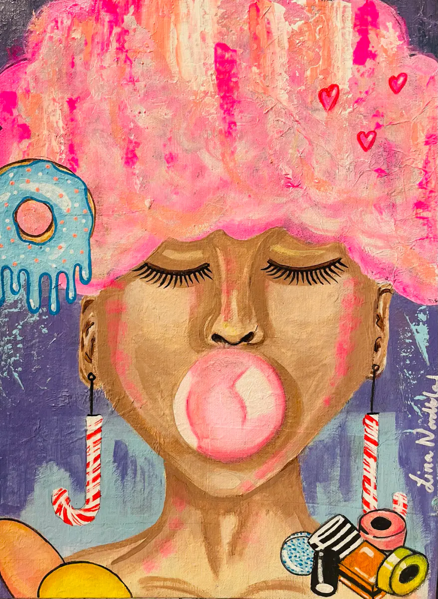 Sweet like candy - Akryl - Abstract Expressionism - 30×40 cm av Lina Nordblad (såld)
