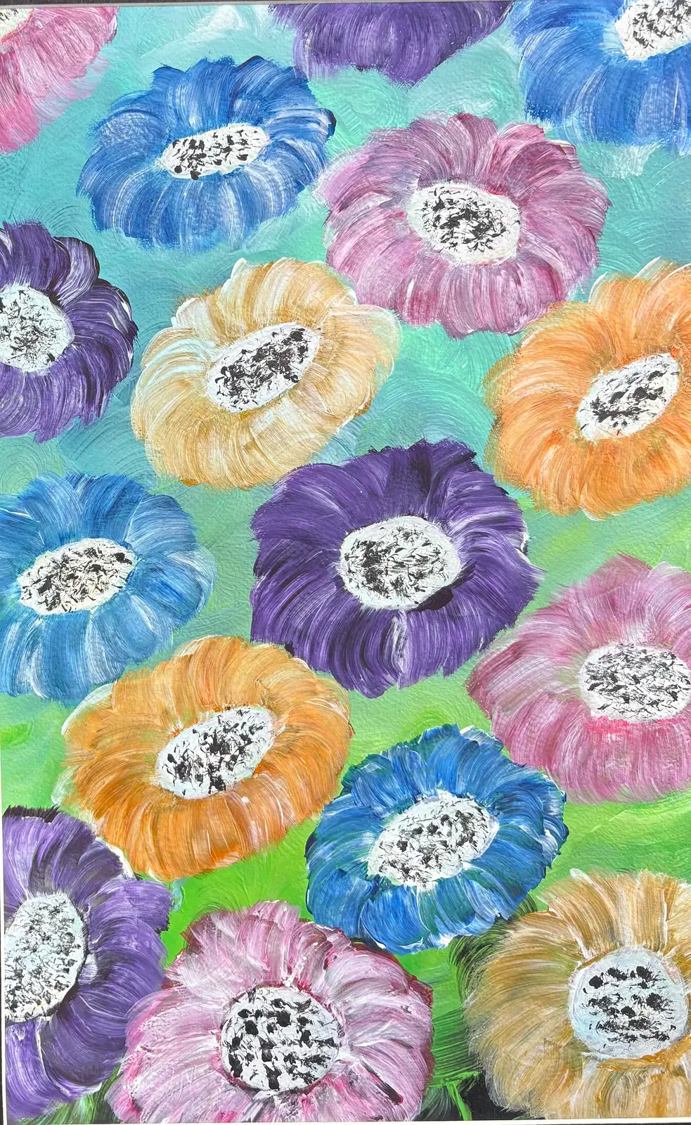 En doft av blommor - Akryyli taiteilija Ann-Christin (Acmpainting) Martinsson