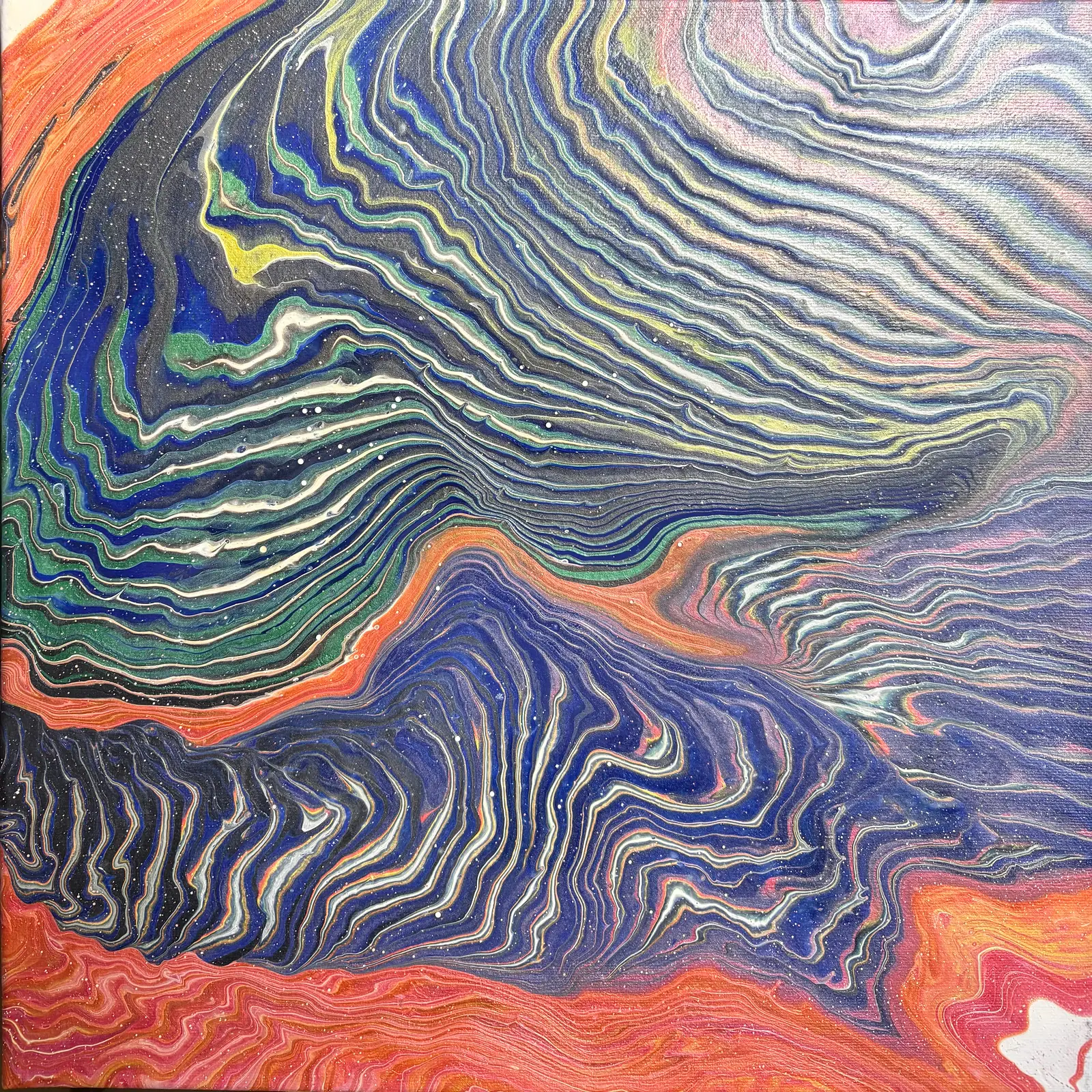Kontinenter - Akryyli taiteilija Ann-Christin (Acmpainting) Martinsson