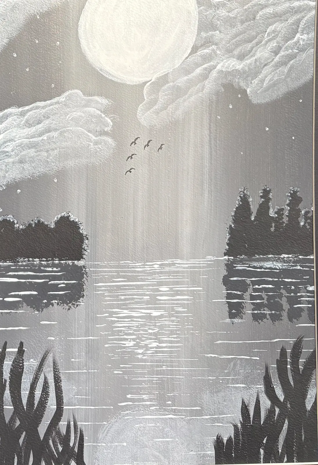 Skuggor i vattnet - Acryl door Ann-Christin (Acmpainting) Martinsson