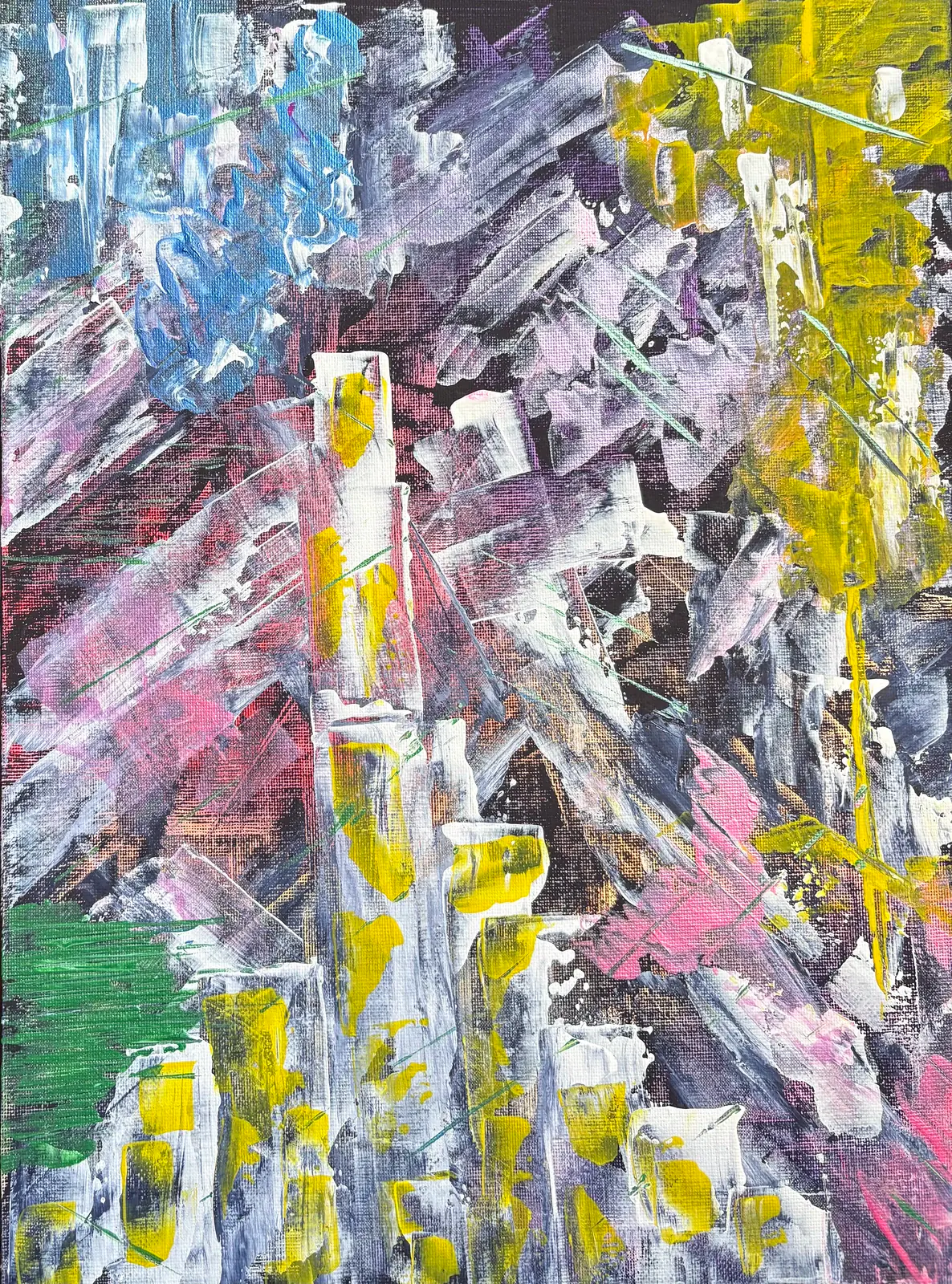 Stad i ljus – Acrylic by Ann-Christin (Acmpainting) Martinsson