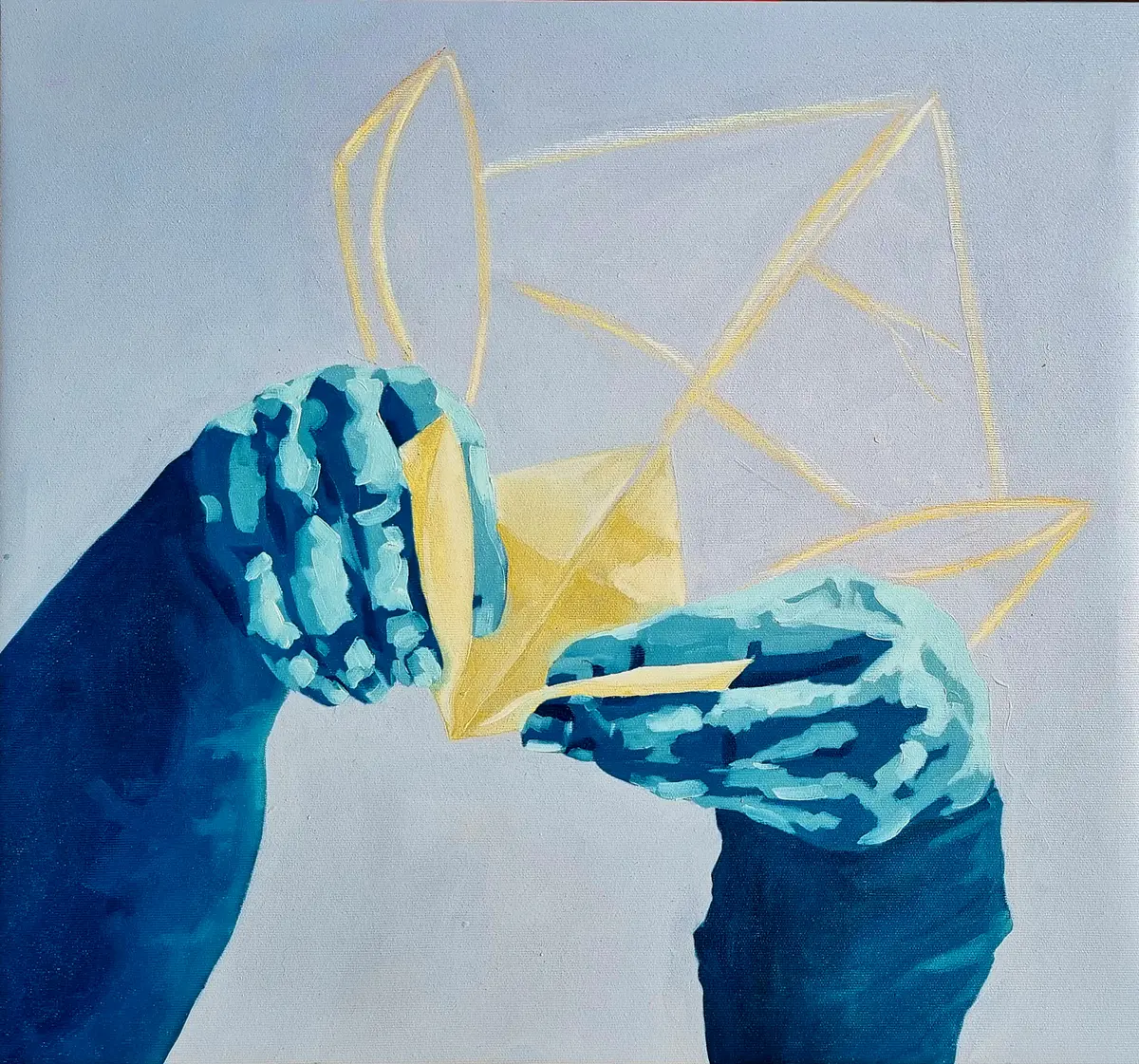 Steg nr. 2 - Akryl - Figurative - 56×52 cm av Lovisa Kexel Sandberg