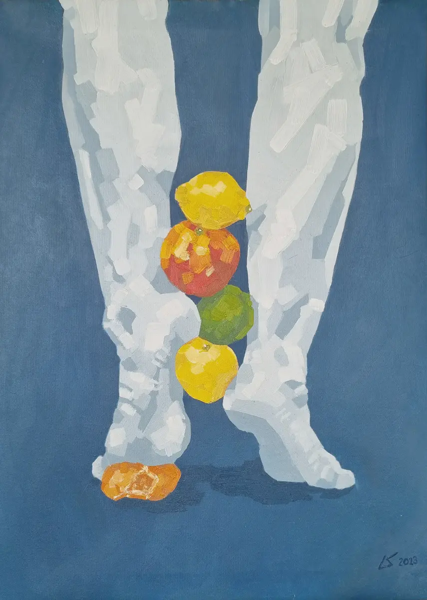 Sallad - Akryl - Figurative - 44×61 cm av Lovisa Kexel Sandberg