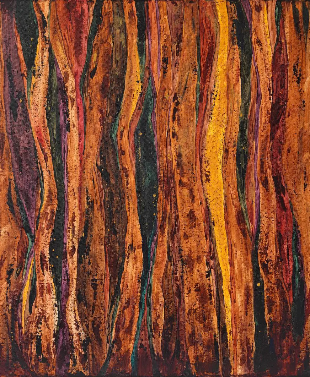 Between the Pines – Acrylic – Abstract – 50×60 cm by Irina Nikolaeva