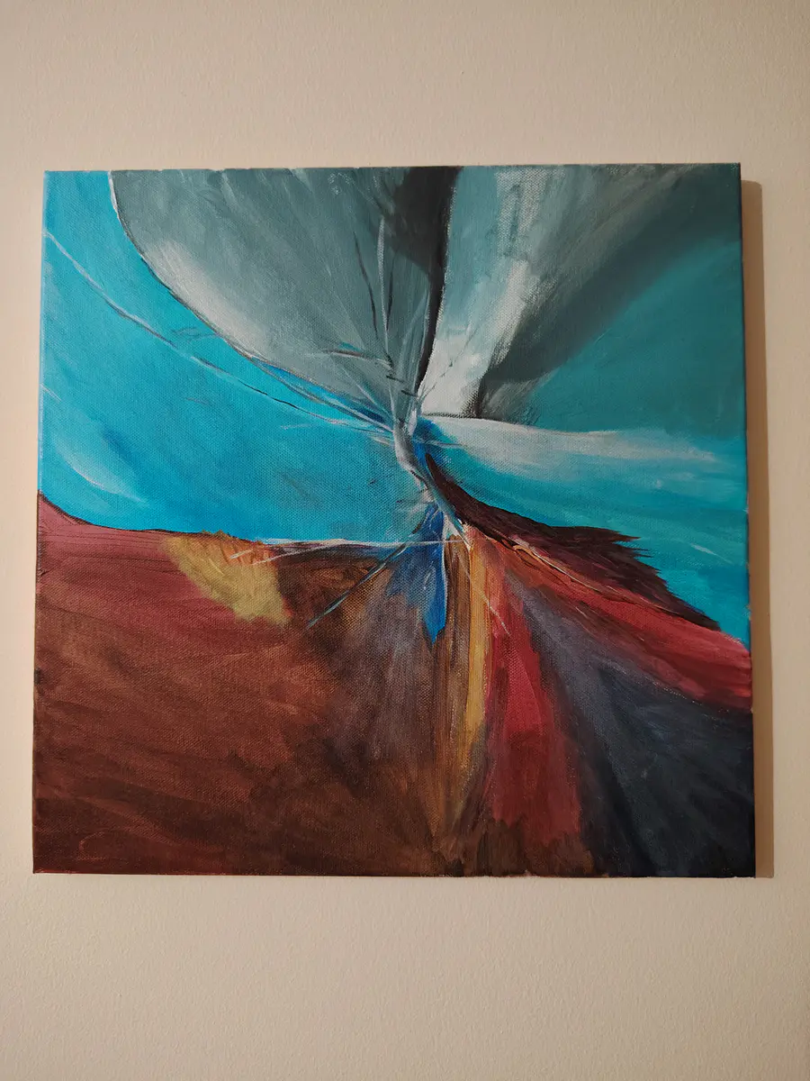 Crack - Akryl - Abstract - 40×40 cm av Dragana Spasovic