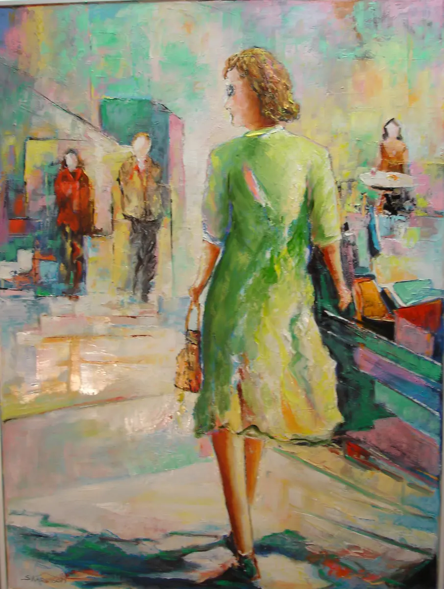 På väg - Olja - Figurative - 83×103 cm av Stig Karlsson