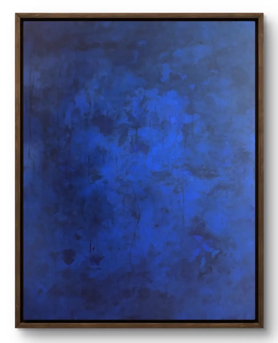 Beneath the cobolt - Akryl - Abstract - 80×100 cm av Sofia Boman