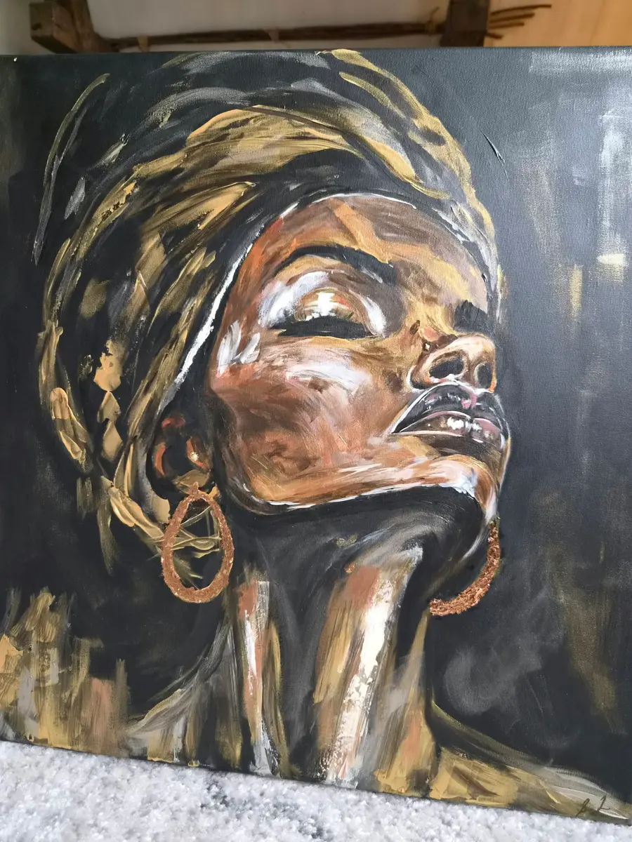 Kap Verde 2 - Akryl - Abstract - 50×50 cm av Lisa Lithman