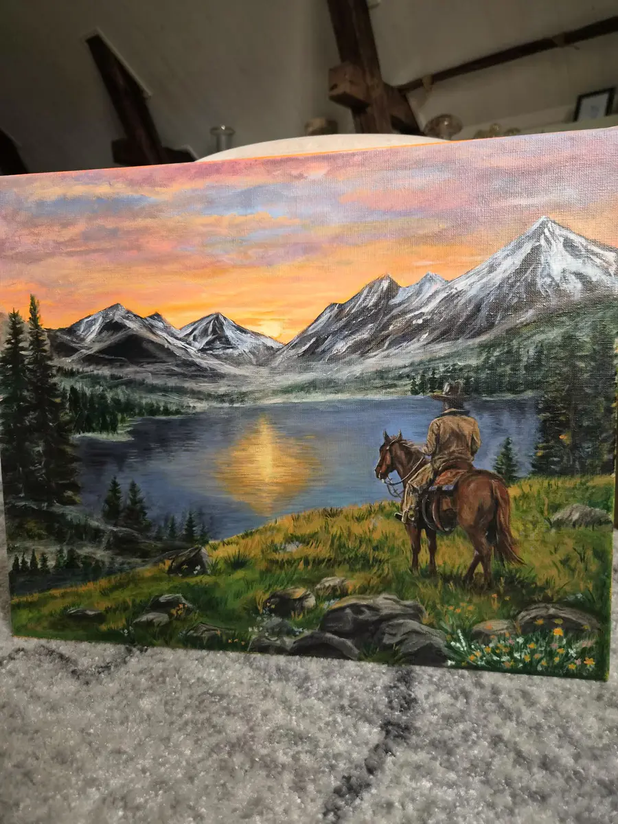 Wilderness Peace - Akryl - Landscape - 50×40 cm av Lisa Lithman