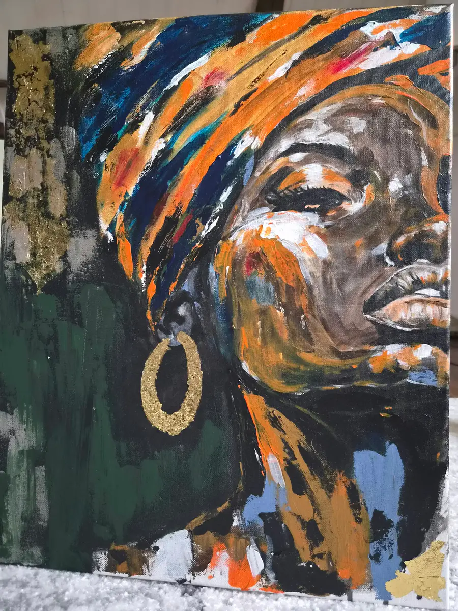 Kap Verde - Akryl - Abstract - 40×50 cm av Lisa Lithman