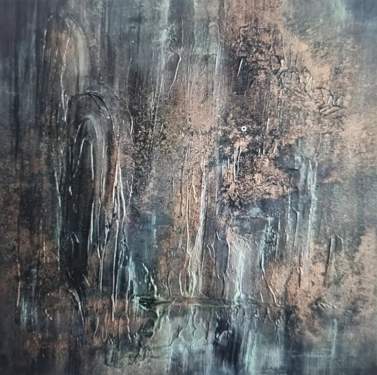 In to the deep / part I - Akryl - Abstract - 40×40 cm av SkogsdottiR.art