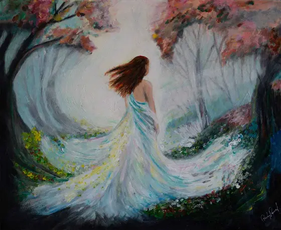 Whispering Spring - Akryl av Andy Renard