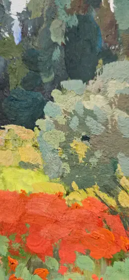 Olive Trees and Poppy Bloom/ Framed thumbnail 6