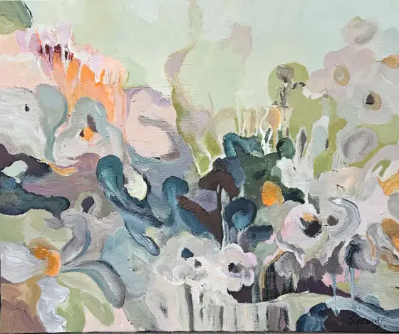 Where Flowers Become Stories - Akryl av Tatiana Hellum