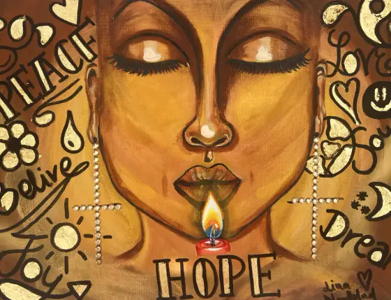 Hope - Akryl av Lina A Nordblad