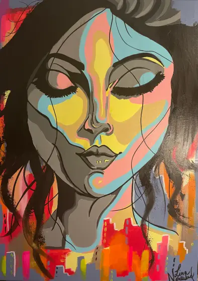 Urban grace - Akryl av Lina Nordblad