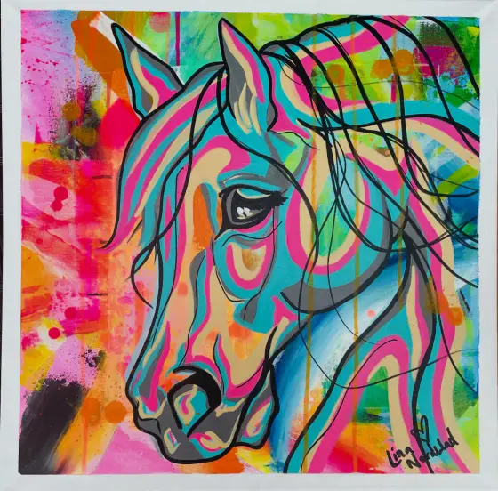 Neon spirit - Akryl av Lina  Nordblad