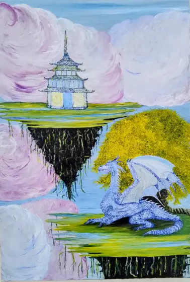 The Magical Dragon - Olja av Ateliemaloucametthe