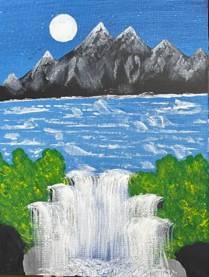 De stora vattenfallet - Acryl door Ann-Christin (Acmpainting) Martinsson