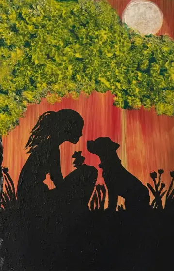 Samtal utan ord - Acryl door Ann-Christin (Acmpainting) Martinsson