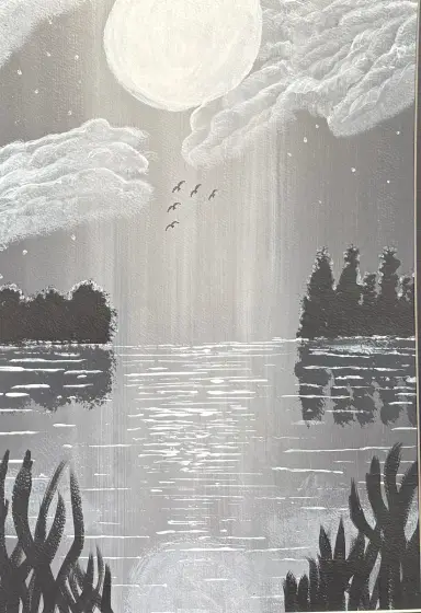 Skuggor i vattnet - Acryl door Ann-Christin (Acmpainting) Martinsson