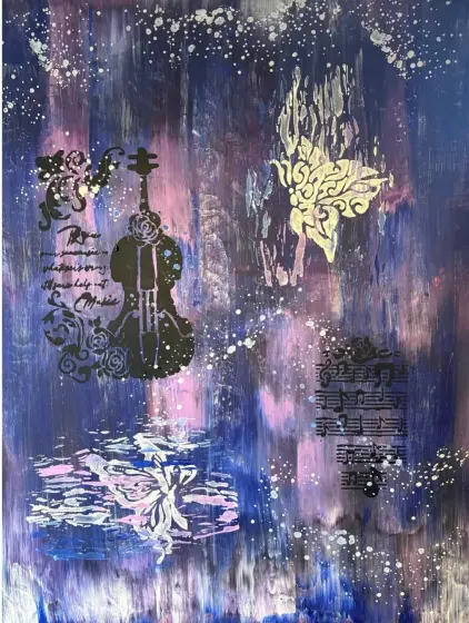 Symfoni i midnatt - Acryl door Ann-Christin (Acmpainting) Martinsson
