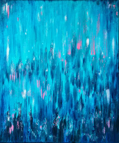 Blue Forest - Akryl av Irina Nikolaeva