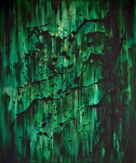 Dark Forest - Akryl av Irina Nikolaeva