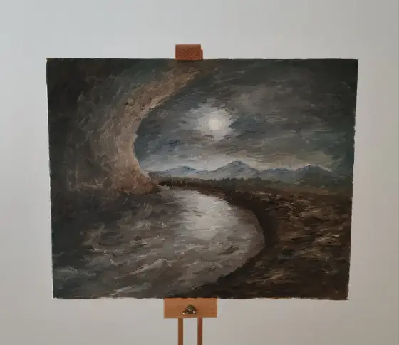 Moonlit Night - Olja av Martin Želinský