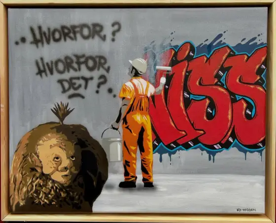 Hvorfor? Hvorfor det? - Akryl av Mix Madsen
